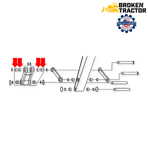 John Deere Excavator H-Link Open End Bushing -- 4397791 | Br