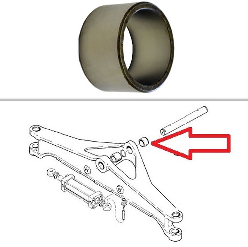 Case Backhoe Front Axle Pivot Bushing Rear 580K, 580 Super K, 580L, 580 Super L, 580M, 580 Super M -- D137345