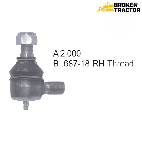 Ford Backhoe Power Steering Cylinder End- Male -- D9NN3A303AB | Broken Tractor Ford Backhoe Power Steering Cylinder End- Male -- D9NN3A303AB | Broken Tractor