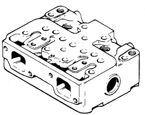 Case Pencil Injector Style Remanufactured Head w Valves(504BD) -- H504-PI | Broken Tractor