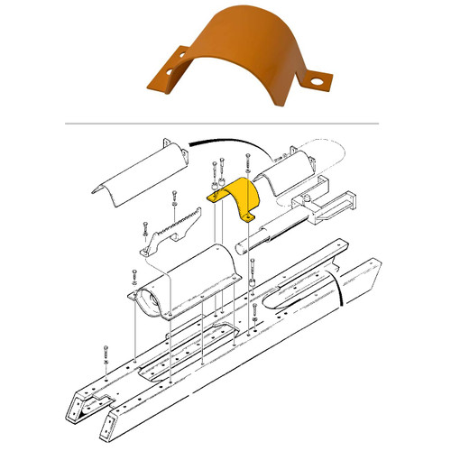 Case 650, 650G, 850, 850B, 850C, 850D, 850E, 855C, 855D, 855E Dozer Rear Track Adjuster Shield Left -- R35422