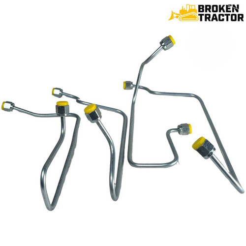 Ford 4-Cylinder Fuel Injector Line Set (Inline Pump) -- S.66018 | Broken Tractor