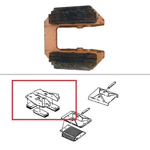 Case Backhoe Flip Style Pad Assembly with Rubber Pads, New 580K, 580 Super K, 580L, 580 Super L, 580M, 580 Super M -- tyle)	386000A2