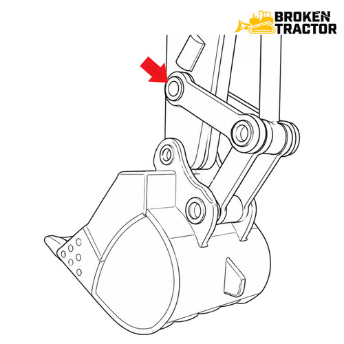 PP-「P」 4枚 JD/Hitachi Dipper Link Pin | Broken Tractor | 3088579