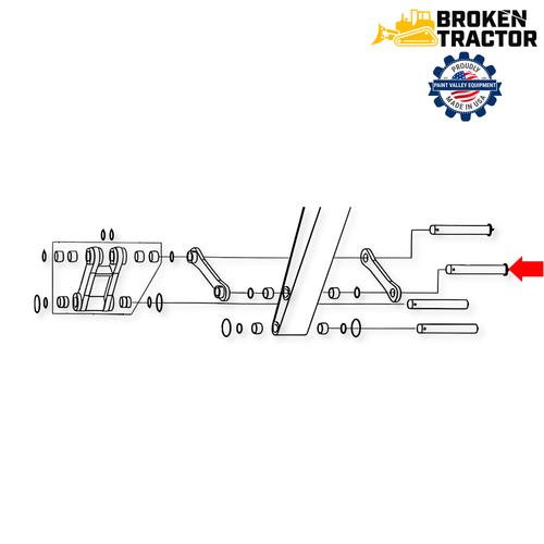 JD/Hitachi Dipper Link Pin | Broken Tractor | 3088579