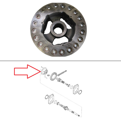 Case Backhoe Rear Differential Ring Gear Hub 480E, 480E LL, 480F, 580 Super E, 580K -- A179986
