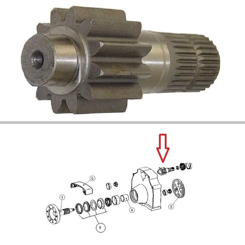 John Deere Dozer Final Drive Pinion Shaft 450E, 455E -- T81193