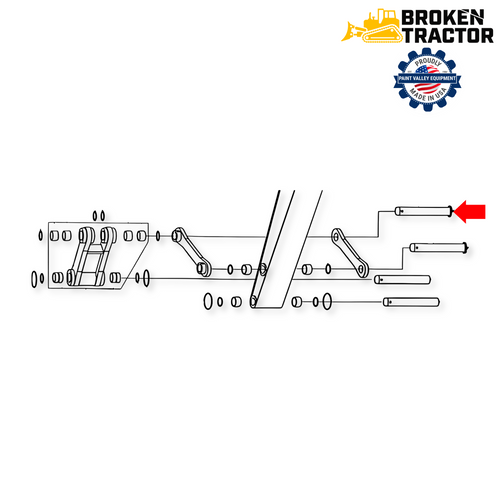 JD/Hitachi Cylinder Link Pin | Broken Tractor | 3089103