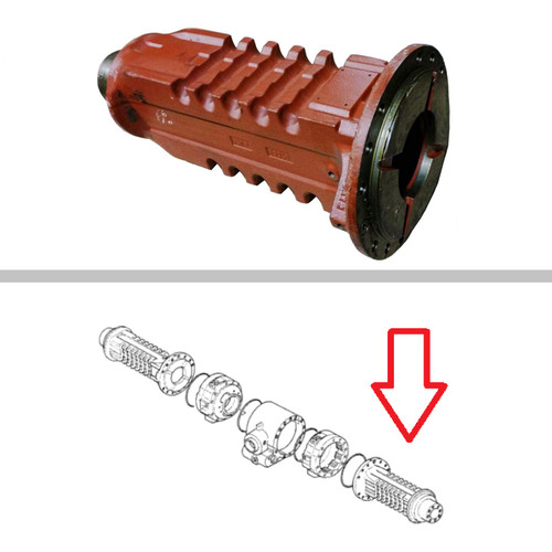 Case Backhoe Rear Axle Housing, Left 580L Ser II, 580 Super L Ser II, 580M, 580 Super M (With Breather Port) -- 358280A1