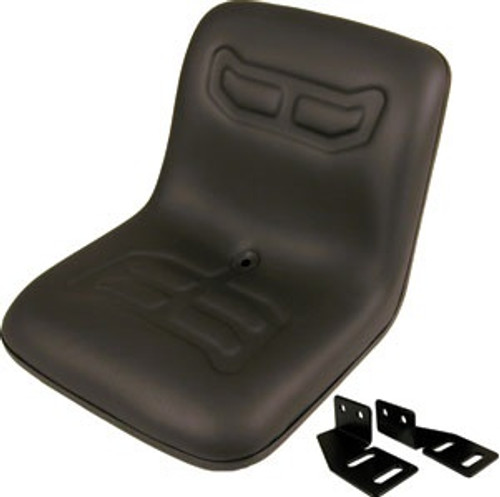 Ford Compact Black 1-Piece Seat -- VLD1590 | Broken Tractor