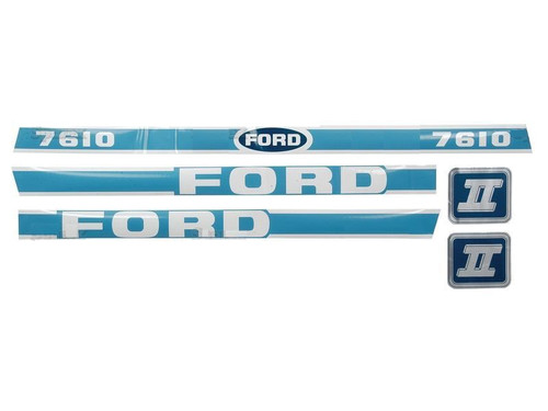 Ford 7610 Hood Decal Set -- S.8435  | Broken Tractor