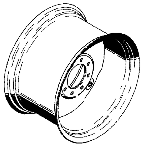 Case Backhoe Rear Wheel Rim 580L, 580 Super L, 580M, 580 Super M, 580N