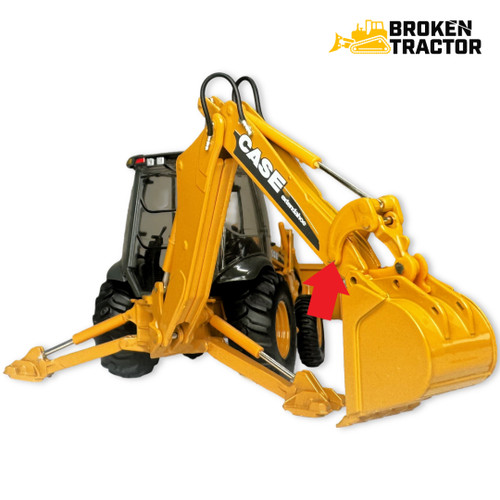 Bucket Link Pin for Case 580N, 580 Super N Backhoes | Broken
