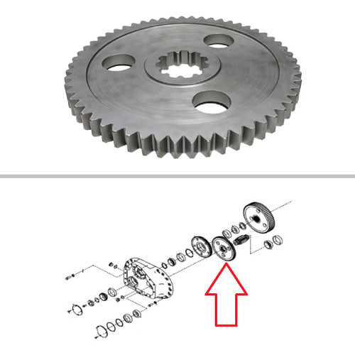 John Deere Final Drive Spur Gear 450H, 450J, 550H, 550J -- T172543