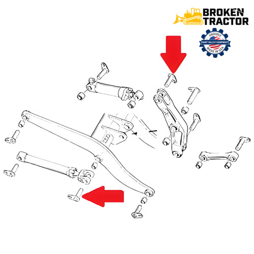 Case Wheel Loader Cylinder Pin, Rod End | Broken Tractor | L