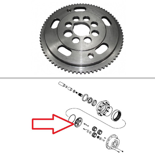 Case Backhoe Crown Wheel Gear -- 175983A1