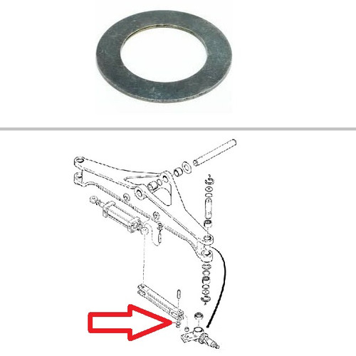 Case Backhoe Steering Pin Washer 580K, 580 Super K, 580L, 580 Super L, 580M, 580 Super M, 590 Turbo -- 87366