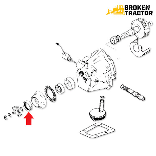 Case Backhoe Shuttle Rear Bearing Retainer -- D50059 | Broken Tractor