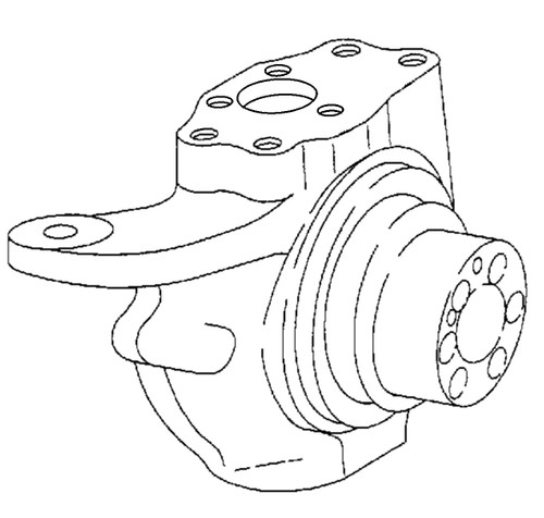 Case 590 Super L, 590 Super M Backhoe Right Hand Swivel Housing  Front Axle - 295575A1 | Broken Tractor