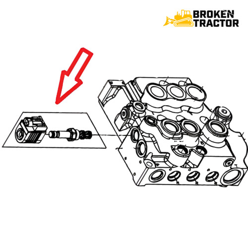 John Deere Skid Steer Control Valve Solenoid Fits JD Models Broken