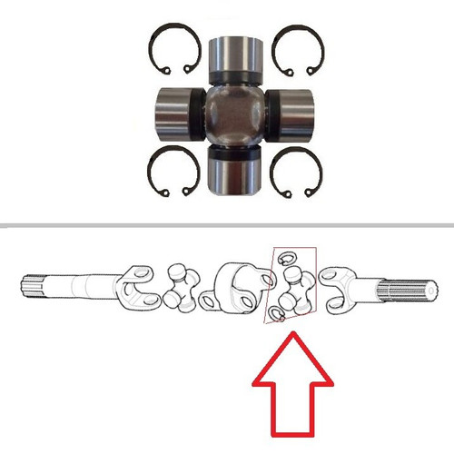 【u.】 Case Backhoe Front Axle U Joint -- 195215A1 | Broken Tractor