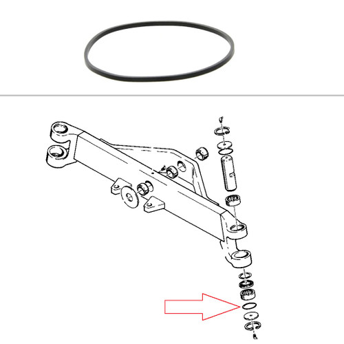 Case Backhoe Front Axle King Pin O-Ring -- A23904