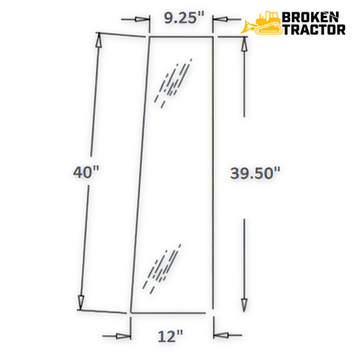 Left Rear Side Glass for John Deere Backhoe 310G, 310J, 310SG, 310SJ, 410J, 710J, & more