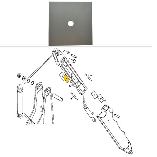 Case Backhoe Inner Dipper Shim -- 132842A1