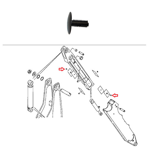 Case Extendahoe Wear Plate Pin -- 183509A1 Case Extendahoe Wear Plate Pin -- 183509A1