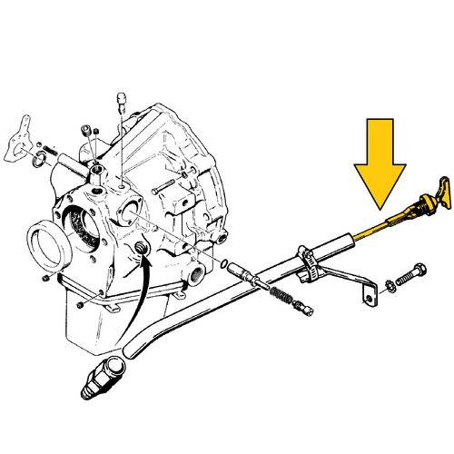 Case Power Shuttle Transmission Dipstick D78855