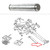 Case Backhoe Pin, Stabilizer Cylinder to Leg 580B, 580C, 580D -- D50695