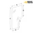 Ford New Holland TN75DA cab door glass, left hand