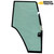 Ford / New Holland Tractor Glass Door (RH) for 5640, 6640, 7740, 7840, 7840O, 8240, 8340 -- 81871241
