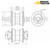 Replacement bottom roller for Dresser TD7E crawler dozers measurements