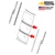 Case 580 Super L rear cab glass separator bar