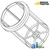 Fuel filter cup for Kubota L3940 and L4310 compact tractors, part 1A001-43130