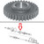 Ford Tractor Transmission Third Gear With 28 and 35 Teeth 2000, 2600, 2610, 3000, 3600, 3610 -- C5NN7B340A