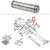 Case Backhoe Pin, Stabilizer Cylinder to Frame 580B, 580C -- D29483