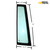 Right-hand cab door front window glass for Case 580L