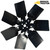 Case Backhoe Cooling Fan with 7 Blades Open Cabin