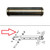 Case Backhoe Pin, Inner Dipper to Dipper Cylinder 580K, 580 Super K, 580L,  580 Super L, 580M, 580 Super M -- D141666-