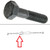 Ford New Holland Backhoe 4WD Steering Cylinder Bolt 555E, 575E, 655E, 675E, LB75, B90, LB90, LB95, LB110 -- 9968028