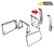 Left upper grille guard bumper for Case 580SL backhoe