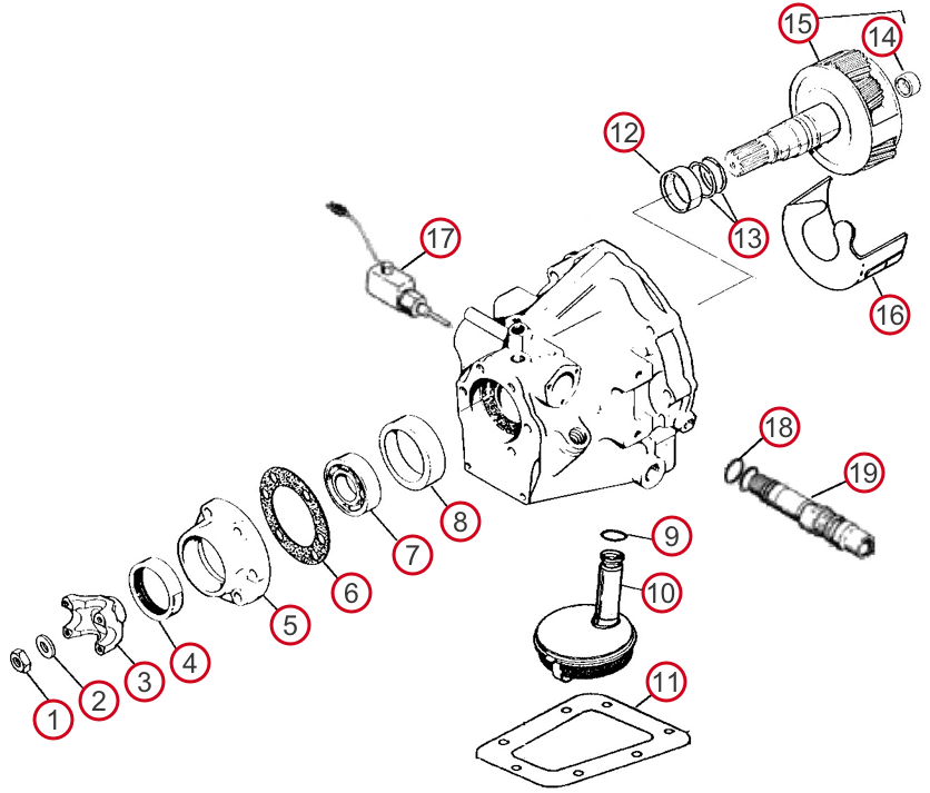 Case Backhoe Shuttle Rebuild Kit – For 580C 580D 580E 480C 480D 480E-956548