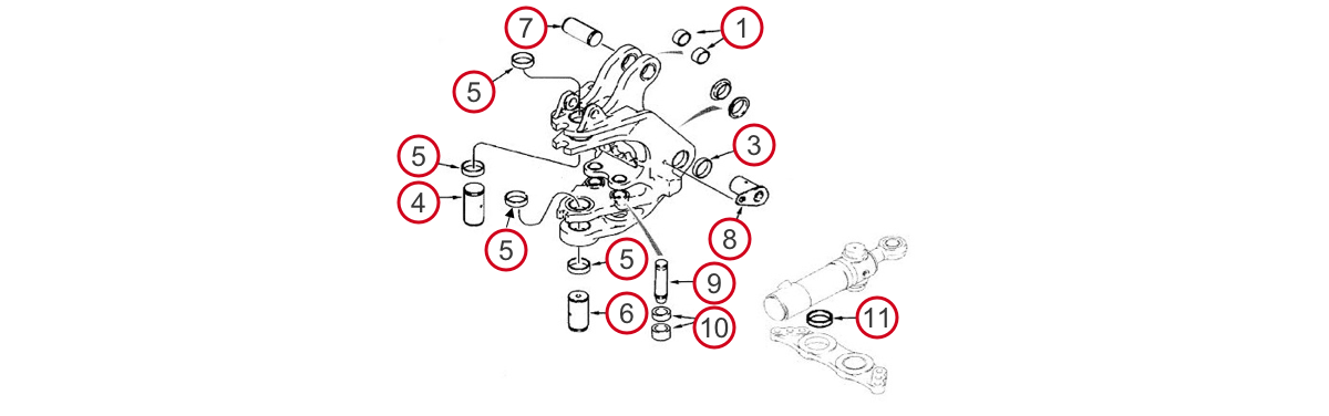 Case Backhoe Swing Tower Parts - Case 590 Super L, 590 Super M