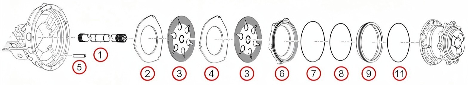 Case 580 Backhoe Brakes - Parts Breakdown