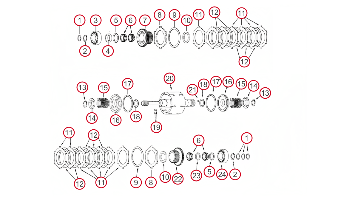 Case carraro transmission input shaft related parts