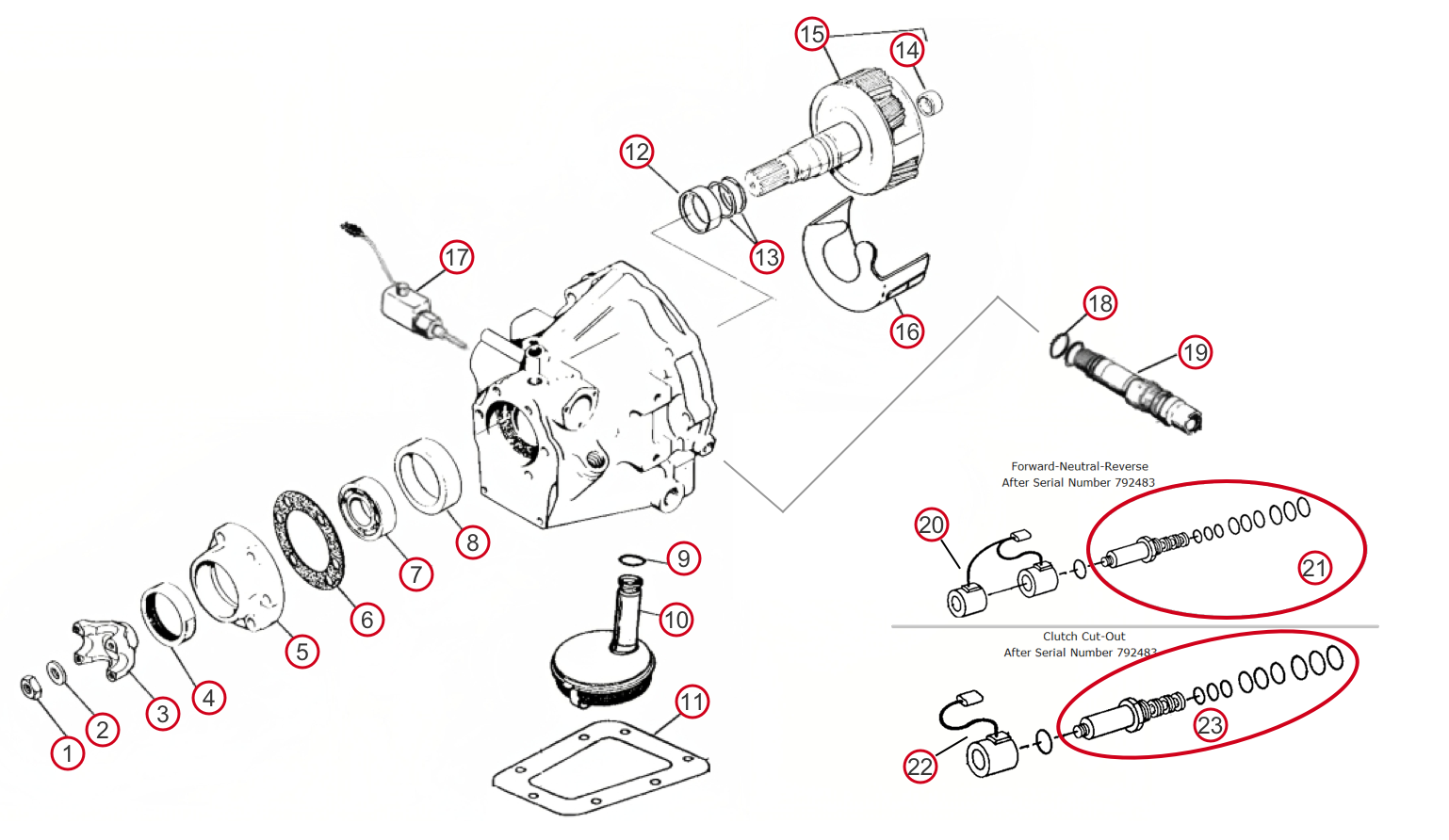 John Deere 310C, 310D Reverser Valve