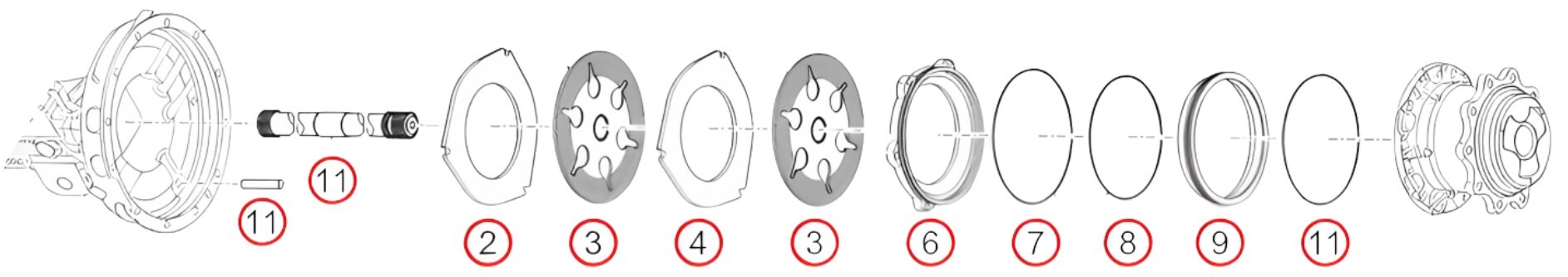 Volvo Backhoe Brake Parts Breakdown