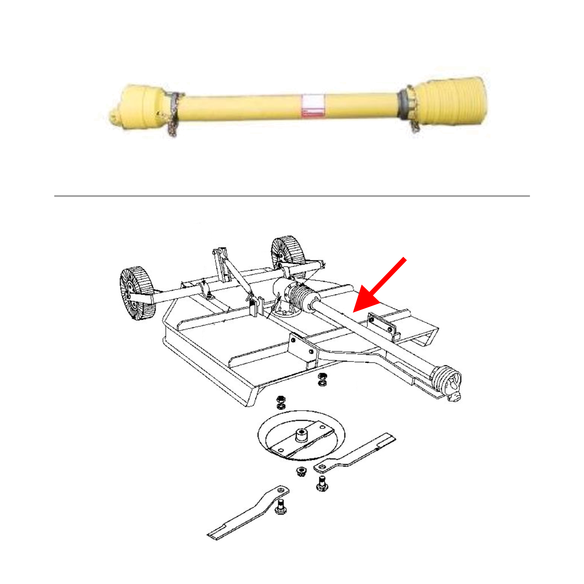 King Kutter 5' Pull PTO Shaft 48